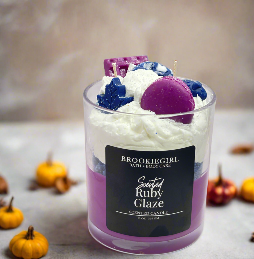 Ruby Glaze Dessert Candle