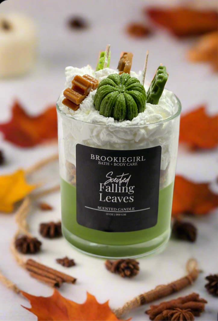 Falling Leaves Dessert Candle
