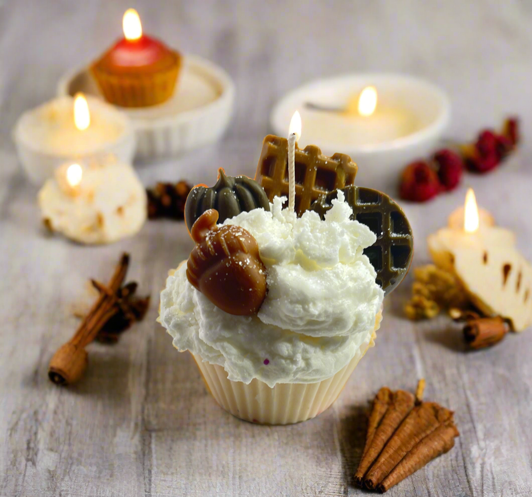 Toasted Marshmallow Candle Cupcake
