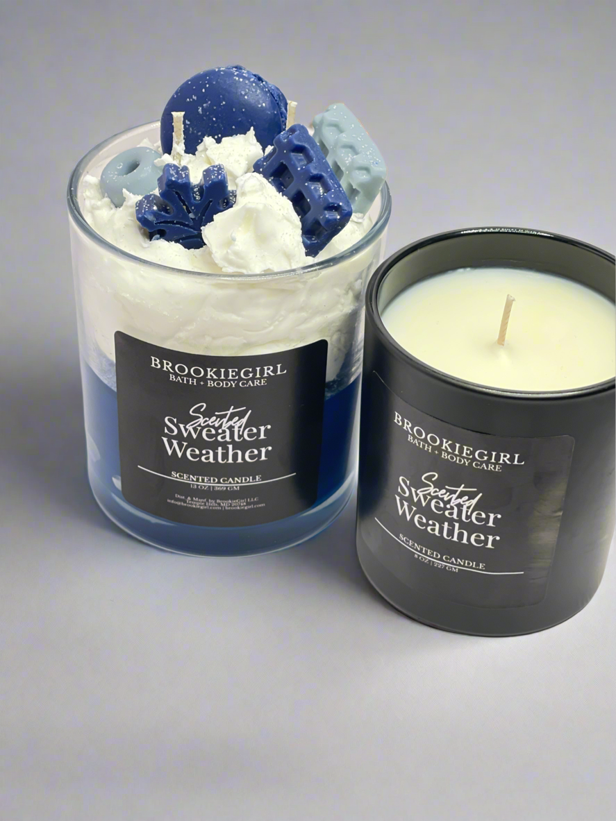 Sweater Weather Candle Cupcake
