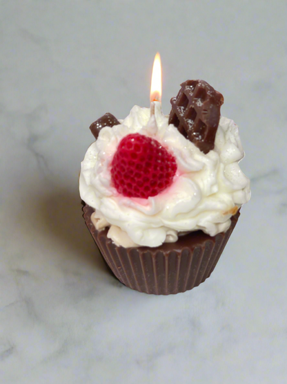 Cafe Mocha Latte Candle Cupcake