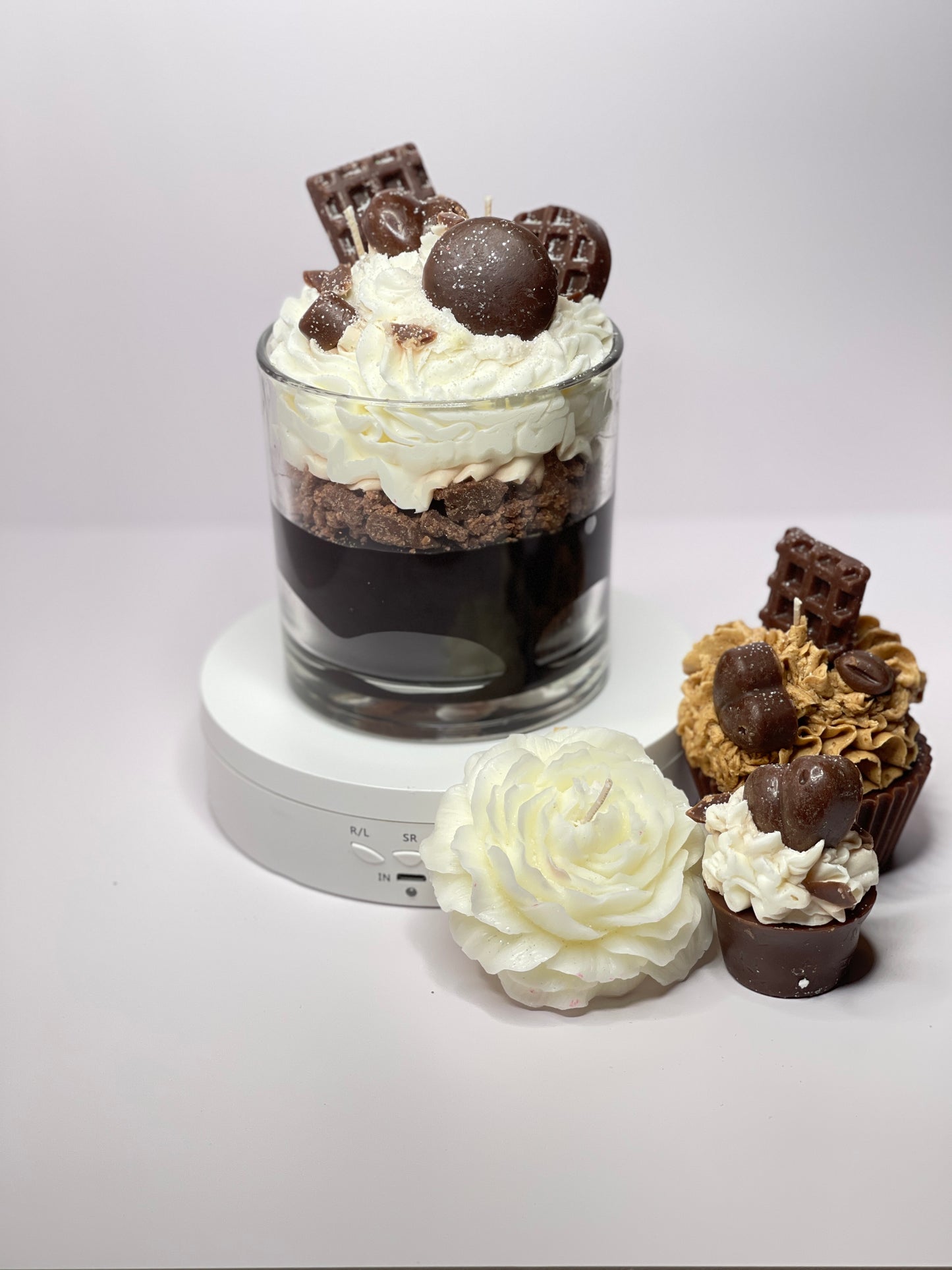 Cafe Mocha Latte Candle Cupcake