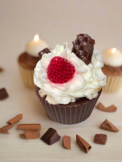Cafe Mocha Latte Candle Cupcake