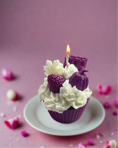 Ruby Glaze Candle Cupcake