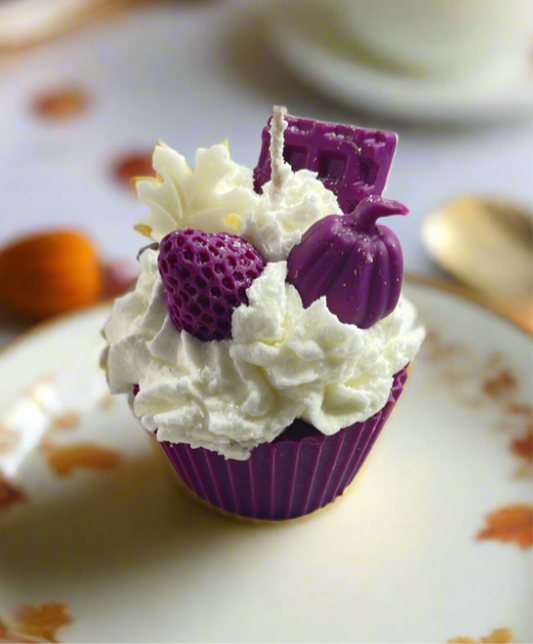 Ruby Glaze Candle Cupcake