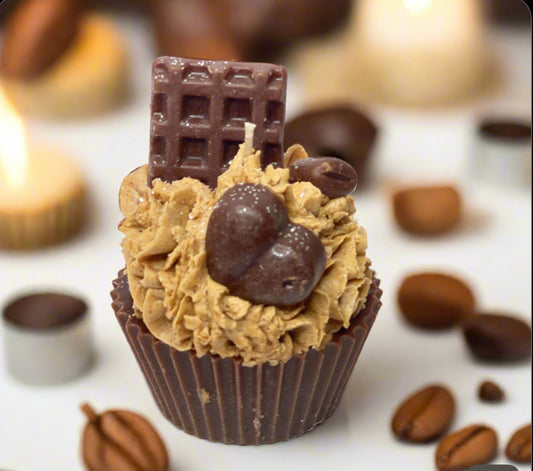 Cafe Mocha Latte Candle Cupcake