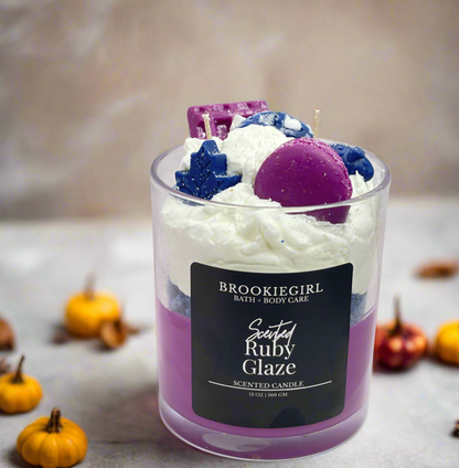 Ruby Glaze Dessert Candle