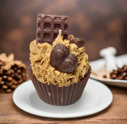 Cafe Mocha Latte Candle Cupcake