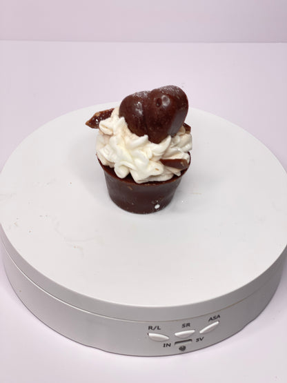 Cafe Mocha Latte Candle Cupcake