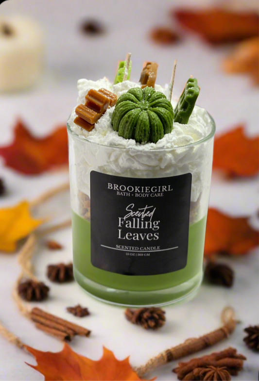 Falling Leaves Dessert Candle