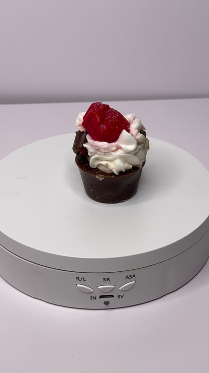 Cafe Mocha Latte Candle Cupcake
