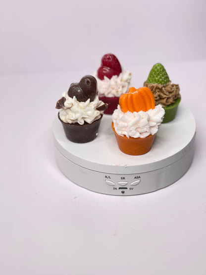 Cafe Mocha Latte Candle Cupcake