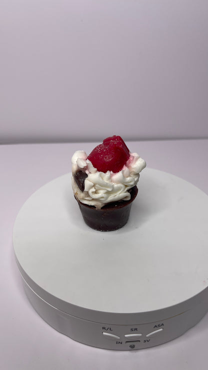 Cafe Mocha Latte Candle Cupcake