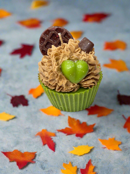 Falling Leaves Candle Cupcake