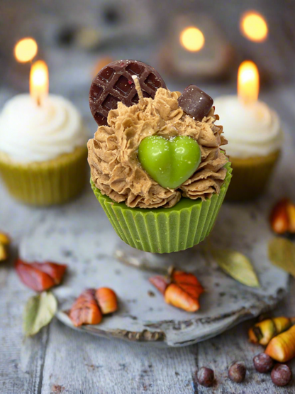 Falling Leaves Candle Cupcake