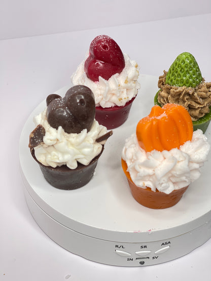 Cafe Mocha Latte Candle Cupcake