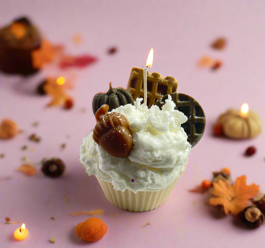 Toasted Marshmallow Candle Cupcake