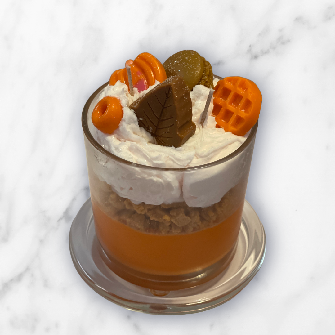 Pumpkin Pecan Waffles Dessert  Candle