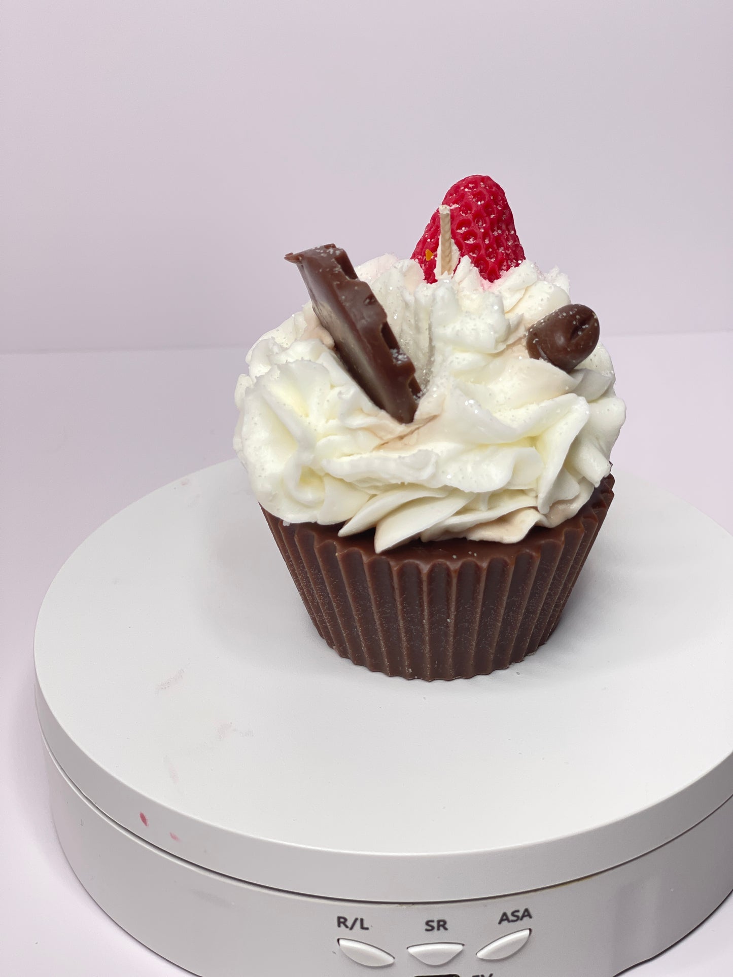 Cafe Mocha Latte Candle Cupcake