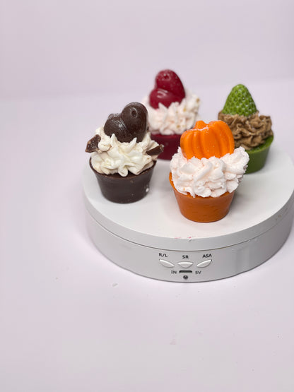 Cafe Mocha Latte Candle Cupcake