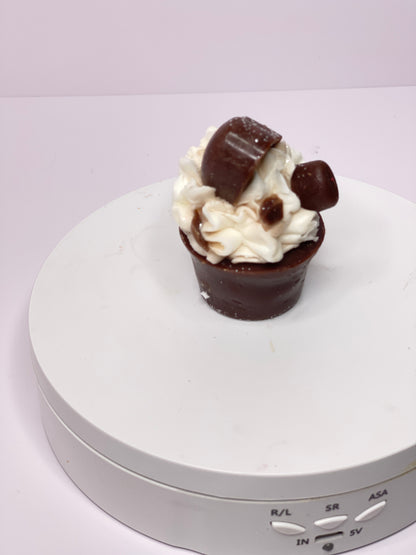 Cafe Mocha Latte Candle Cupcake