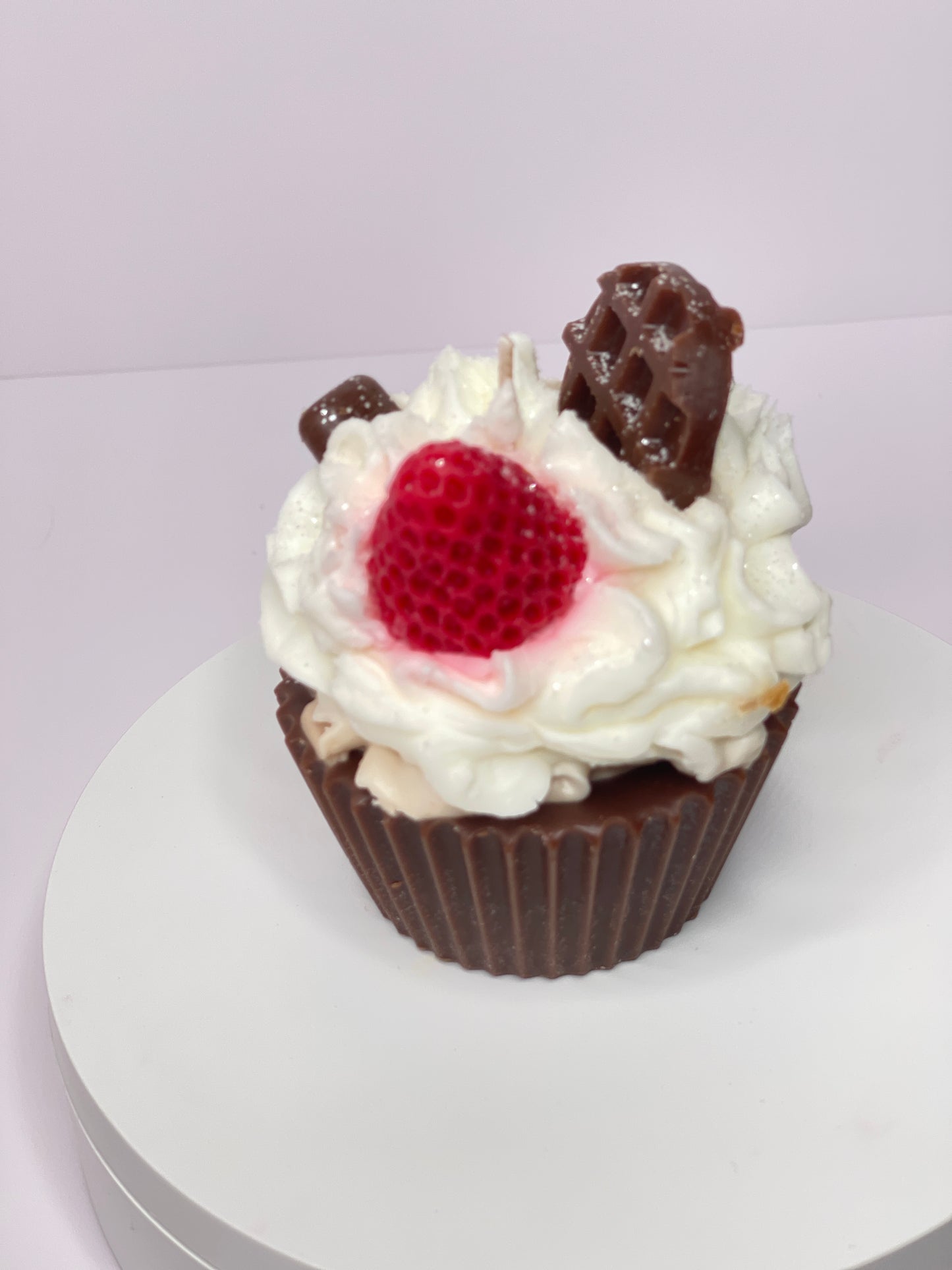 Cafe Mocha Latte Candle Cupcake
