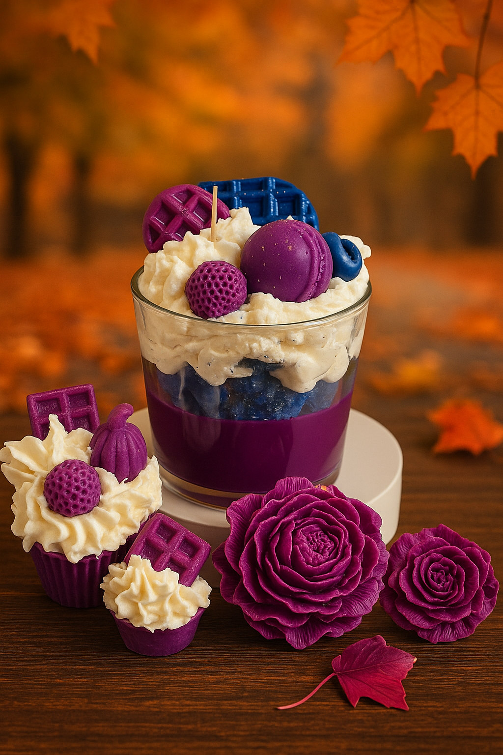 Ruby Glaze Dessert Candle