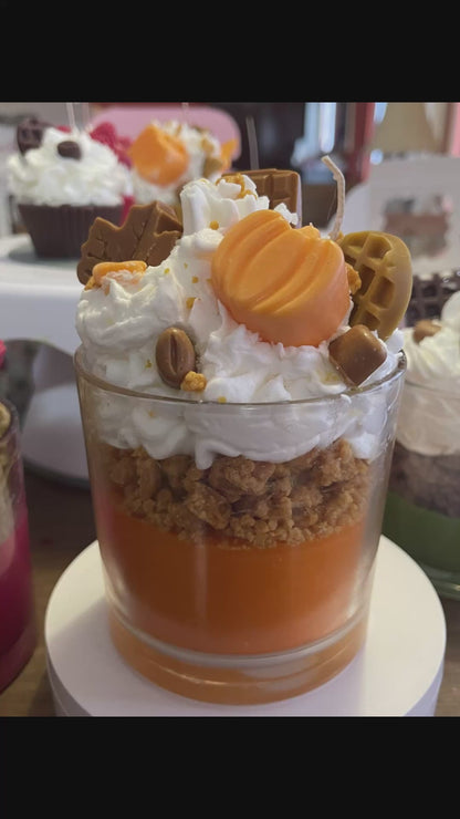 Pumpkin Pecan Waffles Dessert  Candle